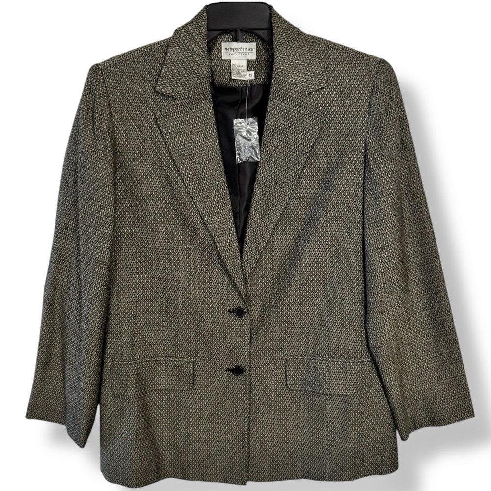 Vintage Newport News Long Blazer Jacket Size 12 Lightweight Business Casual 90s